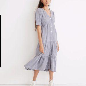 Madewell - Lightspun Button-Front Tiered Midi Dress